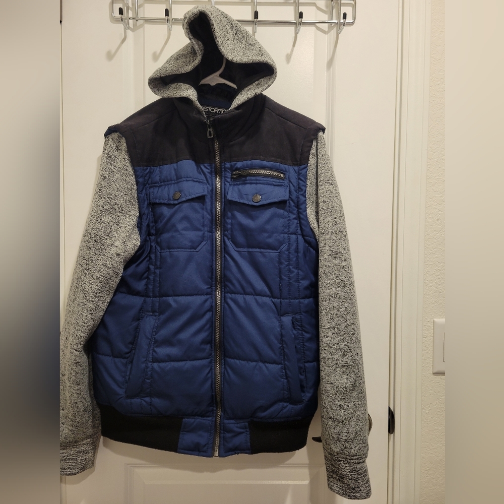 Hooded mens jacket coat medium